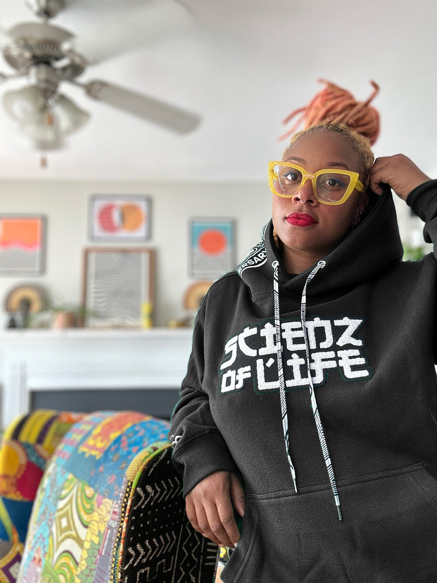 A. Scienz Of Life Hoodie w/ Chenille Embroidery