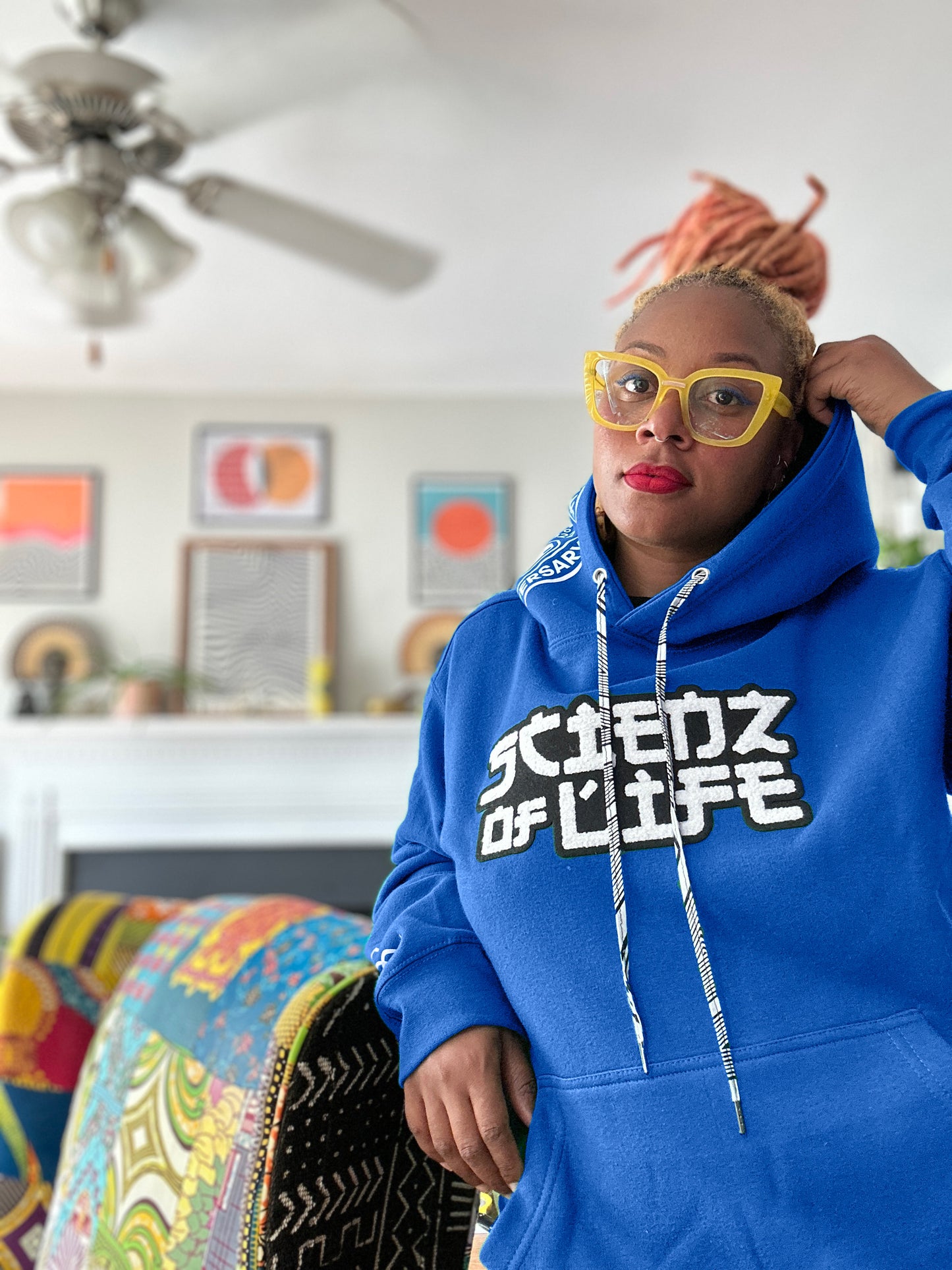 A. Scienz Of Life Hoodie w/ Chenille Embroidery