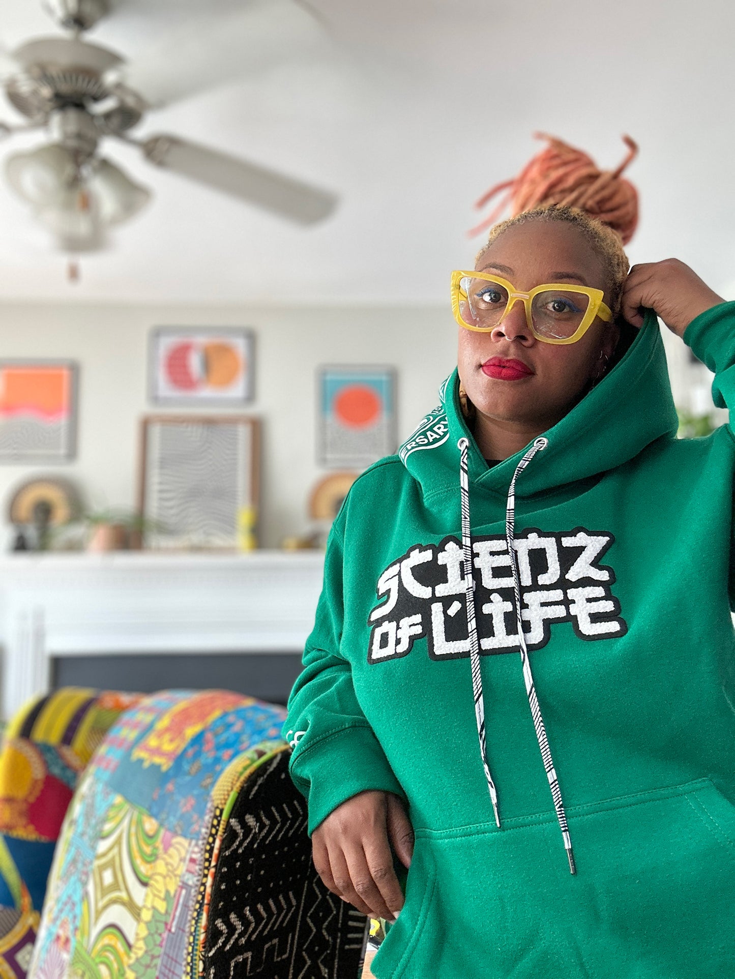 A. Scienz Of Life Hoodie w/ Chenille Embroidery